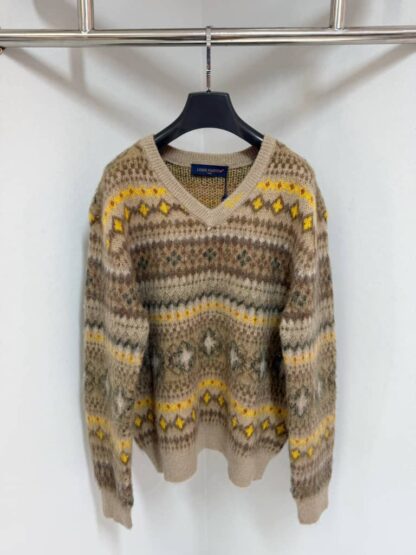  Louis Vuitton Mohair Blend Fair Isle Pullover 1AGJTM #4134 - Image 3