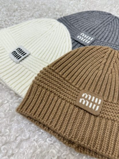  Miu Miu Wool beanie Hat 2025 #4087 - Image 8