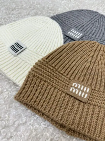  Miu Miu Wool beanie Hat 2025 #4087 - Image 8