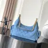 REPLICA CHANEL MAXI HOBO BAG BLUE DENIM 2025 #4046 - Image 4