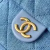 REPLICA CHANEL MAXI HOBO BAG BLUE DENIM 2025 #4046 - Image 6