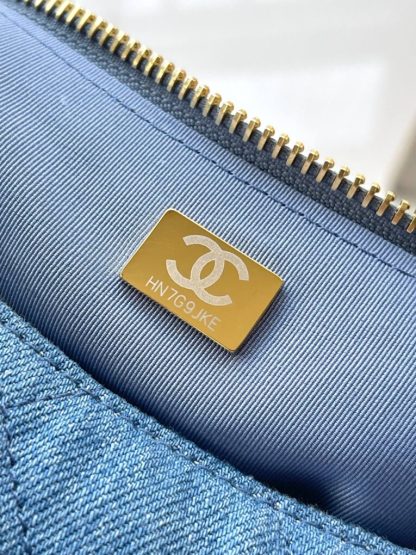 REPLICA CHANEL MAXI HOBO BAG BLUE DENIM 2025 #4046 - Image 9