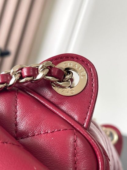 REPLICA CHANEL SMALL CAMERA CASE BURGUNDY #4047 - Image 2
