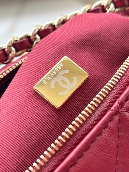 REPLICA CHANEL SMALL CAMERA CASE BURGUNDY #4047 - Image 7