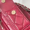 REPLICA CHANEL SMALL CAMERA CASE BURGUNDY #4047 - Image 9