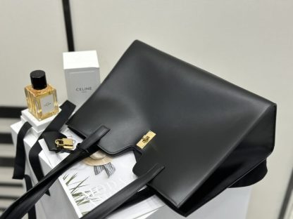 REPLICA CELINE CABAS 16 SOFT IN SMOOTH CALFSKIN BLACK #3943 - Image 9
