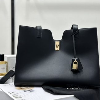 REPLICA CELINE CABAS 16 SOFT IN SMOOTH CALFSKIN BLACK #3943