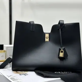 REPLICA CELINE CABAS 16 SOFT IN SMOOTH CALFSKIN BLACK #3943
