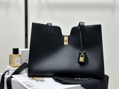 REPLICA CELINE CABAS 16 SOFT IN SMOOTH CALFSKIN BLACK #3943