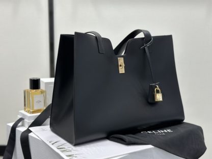 REPLICA CELINE CABAS 16 SOFT IN SMOOTH CALFSKIN BLACK #3943 - Image 15