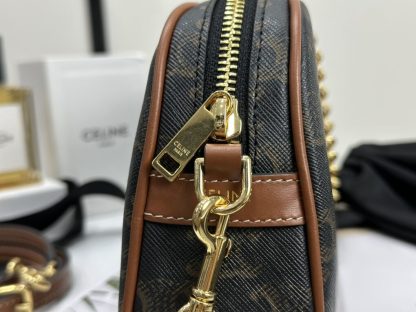 REPLICA CELINE MULTI BAG IN TRIOMPHE CANVAS AND CALFSKIN 114122 #3978 - Image 4