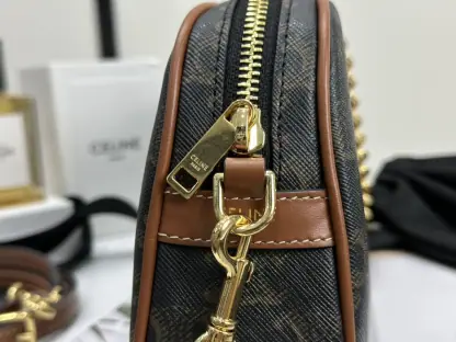 REPLICA CELINE MULTI BAG IN TRIOMPHE CANVAS AND CALFSKIN 114122 #3978 - Image 4