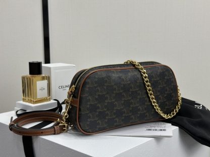 REPLICA CELINE MULTI BAG IN TRIOMPHE CANVAS AND CALFSKIN 114122 #3978 - Image 5