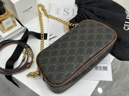 REPLICA CELINE MULTI BAG IN TRIOMPHE CANVAS AND CALFSKIN 114122 #3978 - Image 3