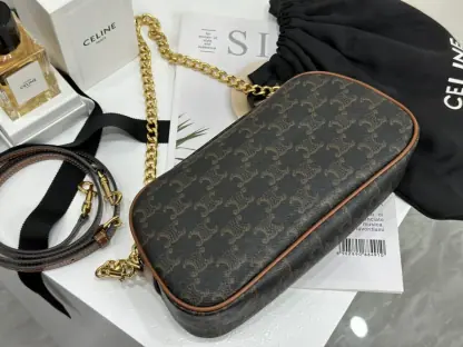 REPLICA CELINE MULTI BAG IN TRIOMPHE CANVAS AND CALFSKIN 114122 #3978 - Image 3