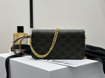 REPLICA CELINE MULTIPOCHETTE IN TRIOMPHE CANVAS AND CALFSKIN TAN 10L972 #3979 - Image 2