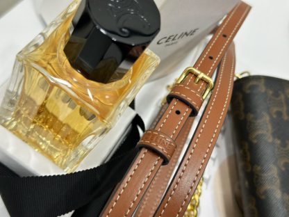 REPLICA CELINE MULTIPOCHETTE IN TRIOMPHE CANVAS AND CALFSKIN TAN 10L972 #3979 - Image 10