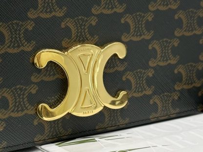 REPLICA CELINE MULTIPOCHETTE IN TRIOMPHE CANVAS AND CALFSKIN TAN 10L972 #3979 - Image 13