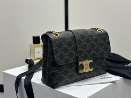 REPLICA CELINE MEDIUM CELINE VICTOIRE BAG IN TRIOMPHE CANVAS 115853 TAN #3961 - Image 15