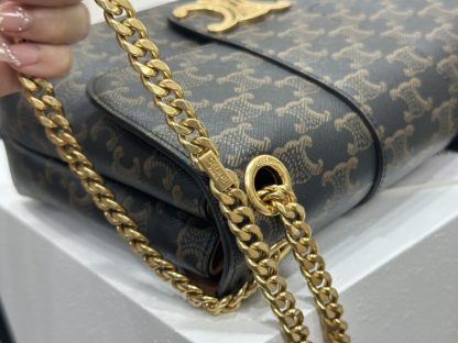 REPLICA CELINE MEDIUM CELINE VICTOIRE BAG IN TRIOMPHE CANVAS 115853 TAN #3961 - Image 2