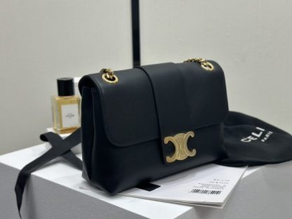 REPLICA CELINE MEDIUM CELINE VICTOIRE BAG IN SUPPLE CALFSKIN 115853 BLACK #3960 - Image 9