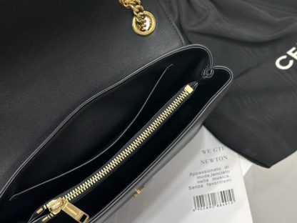 REPLICA CELINE MEDIUM CELINE VICTOIRE BAG IN SUPPLE CALFSKIN 115853 BLACK #3960 - Image 5