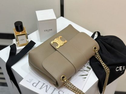 REPLICA CELINE MEDIUM CELINE VICTOIRE BAG IN SUPPLE CALFSKIN 115853 BROWN SEPIA #3959 - Image 9
