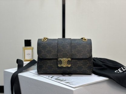 REPLICA CELINE TEEN CELINE VICTOIRE BAG IN TRIOMPHE CANVAS 116592 TAN #3958