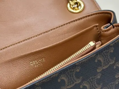 REPLICA CELINE TEEN CELINE VICTOIRE BAG IN TRIOMPHE CANVAS 116592 TAN #3958 - Image 13