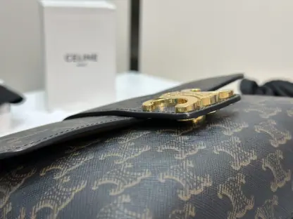 REPLICA CELINE TEEN CELINE VICTOIRE BAG IN TRIOMPHE CANVAS 116592 TAN #3958 - Image 9