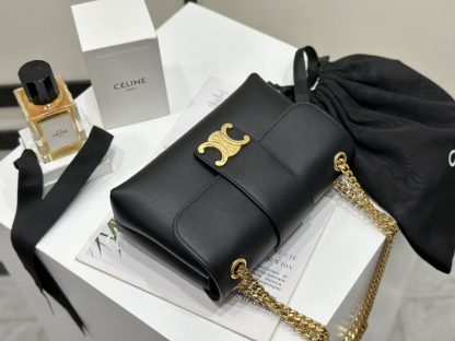 REPLICA CELINE TEEN CELINE VICTOIRE BAG IN SUPPLE CALFSKIN 116593 BLACK #3957 - Image 9