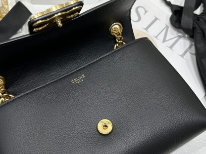 REPLICA CELINE TEEN CELINE VICTOIRE BAG IN SUPPLE CALFSKIN 116593 BLACK #3957 - Image 8