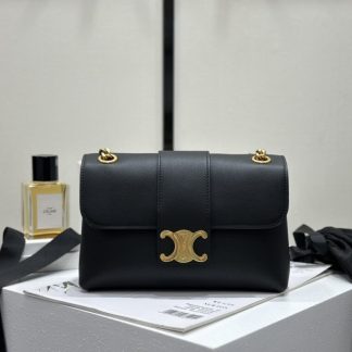 REPLICA CELINE TEEN CELINE VICTOIRE BAG IN SUPPLE CALFSKIN 116593 BLACK #3957