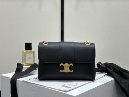REPLICA CELINE TEEN CELINE VICTOIRE BAG IN SUPPLE CALFSKIN 116593 BLACK #3957