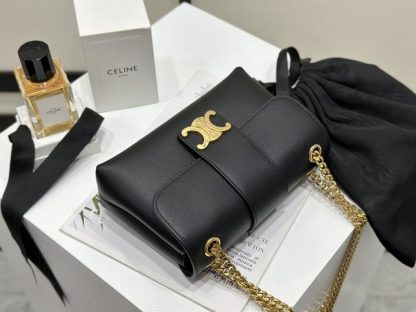 REPLICA CELINE TEEN CELINE VICTOIRE BAG IN SUPPLE CALFSKIN 116593 BLACK #3957 - Image 5