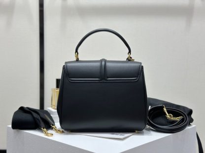 REPLICA CELINE SMALL 16 BAG IN NATURAL CALFSKIN 188003 BLACK #3970 - Image 7