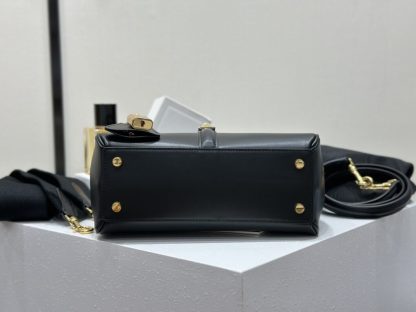 REPLICA CELINE SMALL 16 BAG IN NATURAL CALFSKIN 188003 BLACK #3970 - Image 5