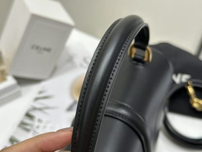 REPLICA CELINE SMALL 16 BAG IN NATURAL CALFSKIN 188003 BLACK #3970 - Image 15