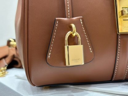 REPLICA CELINE SMALL 16 BAG IN NATURAL CALFSKIN 188003 TAN #3969 - Image 8