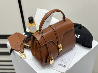 REPLICA CELINE SMALL 16 BAG IN NATURAL CALFSKIN 188003 TAN #3969 - Image 4