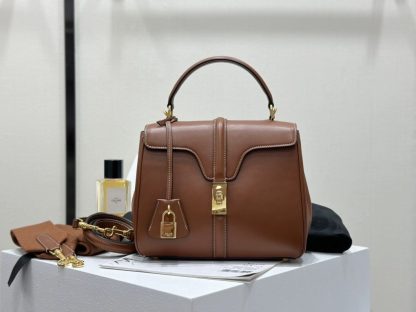 REPLICA CELINE SMALL 16 BAG IN NATURAL CALFSKIN 188003 TAN #3969
