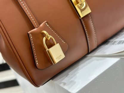 REPLICA CELINE SMALL 16 BAG IN NATURAL CALFSKIN 188003 TAN #3969 - Image 11