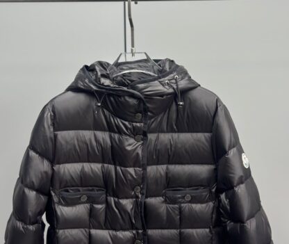 REPLICA MONCLER WOMEN'S HIRMA HOODED LONG DOWN JACKET BLACK #4131 - Image 3