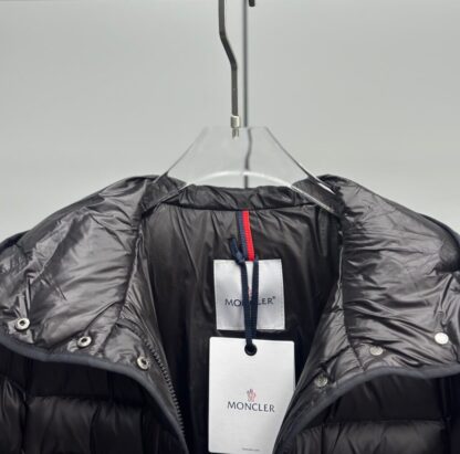 REPLICA MONCLER WOMEN'S HIRMA HOODED LONG DOWN JACKET BLACK #4131 - Image 8