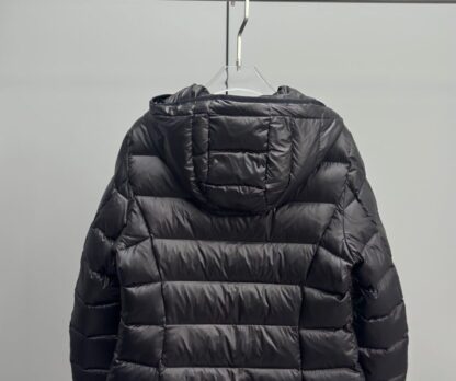REPLICA MONCLER WOMEN'S HIRMA HOODED LONG DOWN JACKET BLACK #4131 - Image 4