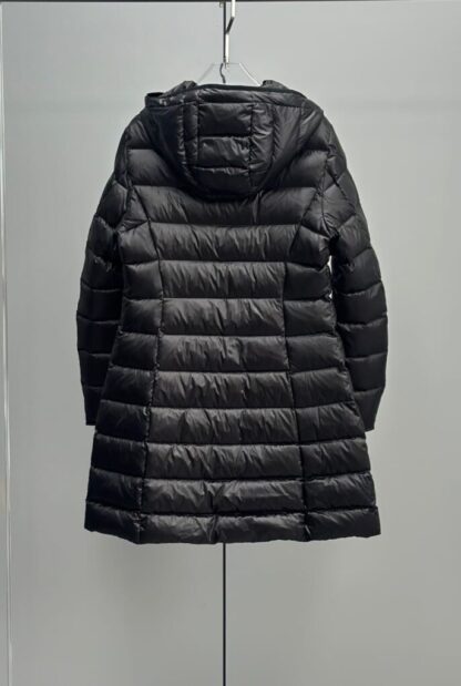 REPLICA MONCLER WOMEN'S HIRMA HOODED LONG DOWN JACKET BLACK #4131 - Image 2