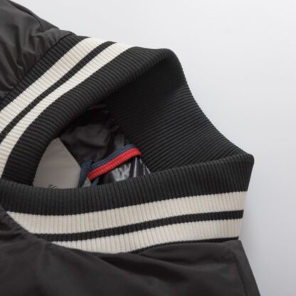 REPLICA MONCLER LATELTIN DOWN BOMBER JACKET BLACK #4130 - Image 5
