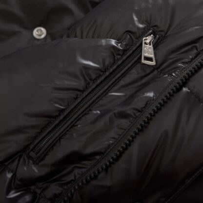 REPLICA MONCLER LATELTIN DOWN BOMBER JACKET BLACK #4130 - Image 7