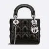 Replica Dior Mini Lady Dior Bag Black Cannage Lambskin #4150
