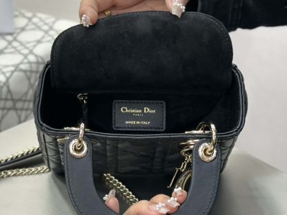  Dior Mini Lady Dior Bag Black Cannage Lambskin #4148 - Image 6
